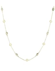 Sterling Silver Chain, Freshwater Pearl and 6 Station Rainbow Moonstone Cabochon Necklace