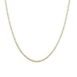 Yellow Gold 24in & 1.3mm Box Chain Necklace