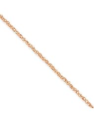 1.7mm, 14 Karat Rose Gold, Diamond-Cut Ropa Chain - 16 inch