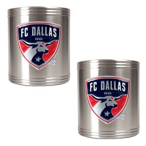 FC Dallas MLS 2pc Stainless Steel Can Holder Set -
