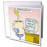 Londons Times Funny Food Coffee other Digestibles - Javascript - Greeting Cards-6 Greeting Cards with envelopes