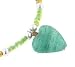 Sterling Silver Green Aventurine Heart Beaded Necklace