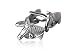 Unique Equestrian Horse Silver Cufflinks with Swarovski Crystal Accent with Presentation Box