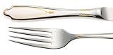 Yamazaki Victoria Gold Accent 5-Piece Stainless Steel Flatware Place Setting, Service for 1