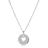 ELLE Jewelry Heart Stamped Necklace on Sterlin