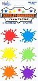 6 Paint Ball Splats Stickers