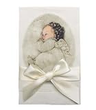 crystal angel christening towel