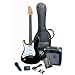 RST BK LH Full Size Left Handed Black Electric Guitar Package w/ Guitar, Amp, Strap and Instructional DVD