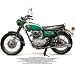 柴田制作所:【A3ポスター】柴田制作所 バイク・名車イラストレーション/1970 SPORTS 650XS-1