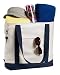 Organic Cotton Tote Bag - Pacific Blue Straps