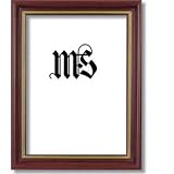5x7 / 5'' x 7'' Frame for Picture or Photo, Solid Wood, Brown & Gold, style #608