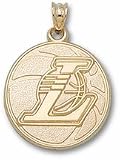 Los Angeles Lakers 3/4 Basketball Pendant - 10KT Gold Jewelry