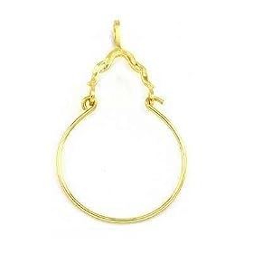 Buy Ribbon Charm Holder 14k Gold 34mm by FindingKing