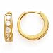 14K HUGGY CZ EARRINGS CZ/1.20CTW