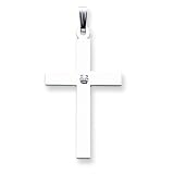 14k White Gold .03ct. Diamond Cross Pendant