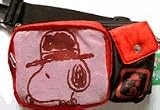 Peanuts Snoopy Belt Wallet Purse Bag Handbag - Red