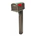 Solar Group CL10000M Standard Size Deluxe Plastic Mailbox and Post Combo U.S. Postmaster General Approved, Mocha