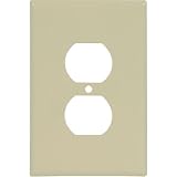 Oversize Duplex Outlet Ivory Wall Plate
