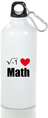 WATE I Love Math Square Root Negative Aluminum Water Sports Bottle White For Traveling Climbing Hiking Biking