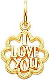 10K Gold I Love You Charm