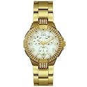 GUESS? Women's Crystal Accented Gold-Tone Watch #13537L