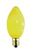 5 Watt Ceramic Yellow C7 Light Bulb / Candelabra Base / Incandescent Christmas Light Bulb / Holiday Light Bulb
