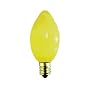 5 Watt Ceramic Yellow C7 Light Bulb / Candelabra Base / Incandescent Christmas Light Bulb / Holiday Light Bulb