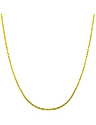 14 Karat Yellow Gold 1-mm Mirror Box Necklace (24 Inch)