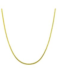 14 Karat Yellow Gold 0.8-mm Mirror Box Necklace (20 Inch)