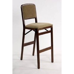 Folding Bar Stool - Buff - Set of 2 (Buff) (41 1 4H x 16W x 20 1 4D) 