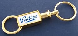 San Diego Padres Gold Tone Valet Keychain