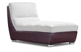 ZUO Bond Chaise, White and Maroon