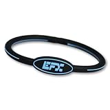 Hologram Energy Technology - Silicone Oval Wristband - Black with Blue 7-inch