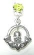 Claddagh Belly Button Ring with CLEAR gemstone