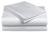 Pike Street 600-Thread Count Sateen King Sheet Set. White