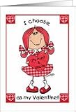 Red Haired Girl Valentine-aunt and uncle Card