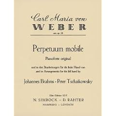 Perpetuum mobile: Original und in der Bearbeitung f�r die linke Hand von Brahms und Tschaikowsky. op. 24. Klavier.
