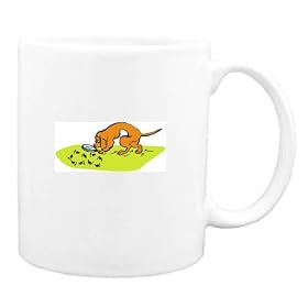 Mug with wildlife, viewing, dog, hunting, footprint, magnifying, hunter, glass by Shopzeus