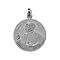 Pope John Paul II Round Medal Sterling Silver 20.0mm with 18 inch necklace