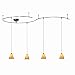 WAC Lighting LM-K592-AB/BZ Solorail 4-Light Pendant Kit, Bronze with Amber Glass and Black Powder Frits