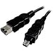 Cables Unlimited 1 meter 6Pin To 4Pin 1394 IEEE FireWire Cable - Model MSC-5020-01M 4-Pin to 6-Pin