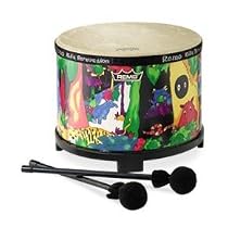 Remo Kids Percussion, Floor Tom, 10 Diameter with Mallet, Rain Forest Fabric