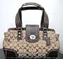Authentic Coach Hampton Signature Leather Carryall Handbag 13975 Khaki