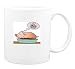 Mug with pig, food, dreaming, dish, idea