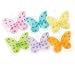 Set Of 6 Nylon Butterflies With Glittered Polka Dots Adorable Decor For Weddings,Showers And Children Room Decor
