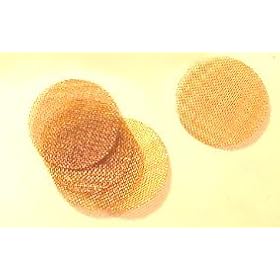 100 Brass Gold Tobacco Pipe Screens