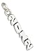 Sterling Silver Vertical "2012" Charm.