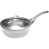 Calphalon Contemporary Stainless-Steel 2-Quart Chef's Pan with Glass Lid