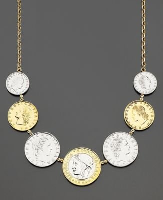 14k Gold Lira Multi-Coin Necklace