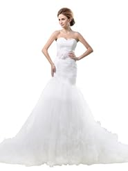 Tiered Ruched Tulle Fit-and-Flare Mermaid  Dress